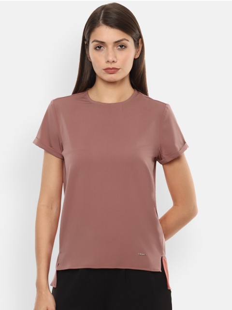 Van Heusen Woman Women Brown Solid Top