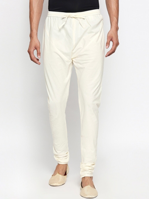 

indus route by Pantaloons Men Off-White Solid Churidar