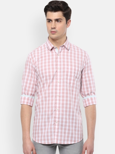 

Van Heusen Sport Men Pink & White Slim Fit Checked Casual Shirt