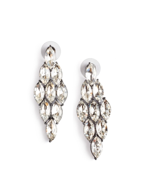

Foxy Sperks Silver-Toned Contemporary Drop Earrings