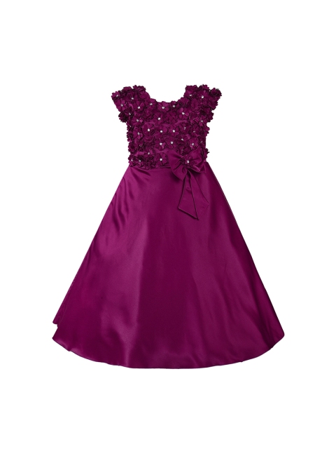 

Wish Karo Girls Purple Embellished Maxi Dress