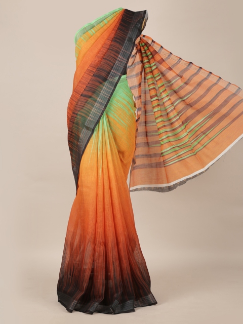 

Pothys Multicoloured Printed Linen Blend Saree, Multi
