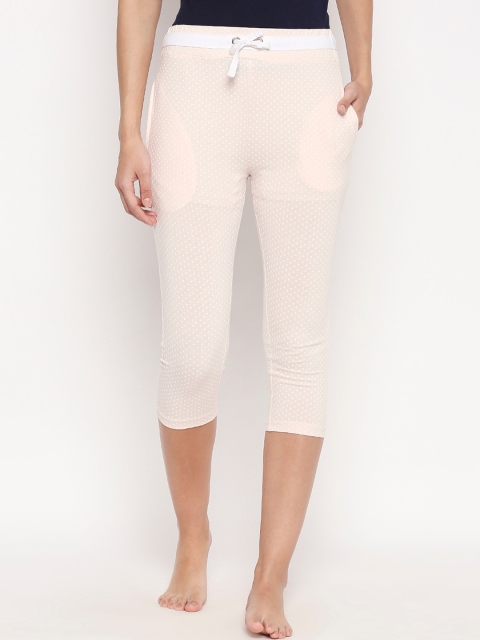 

XIN Women Pink Printed Lounge Capris