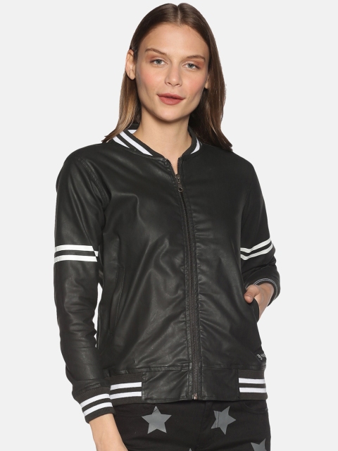 

KULTPRIT Women Black Solid Bomber