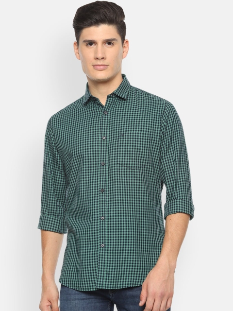 

Van Heusen Sport Men Green Slim Fit Checked Casual Shirt