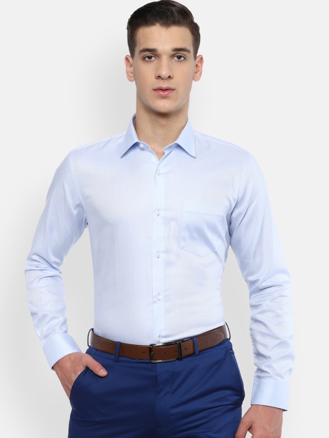 

Van Heusen Men Blue Slim Fit Self Design Formal Shirt