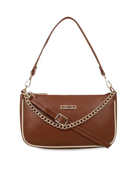 

ESBEDA Tan Brown Solid Sling Bag