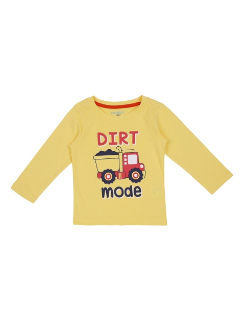 

Pantaloons Baby Boys Yellow Printed Round Neck T-shirt