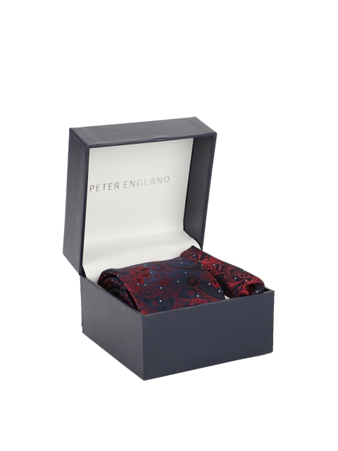 

Peter England Navy Blue Printed Accessory Gift Set