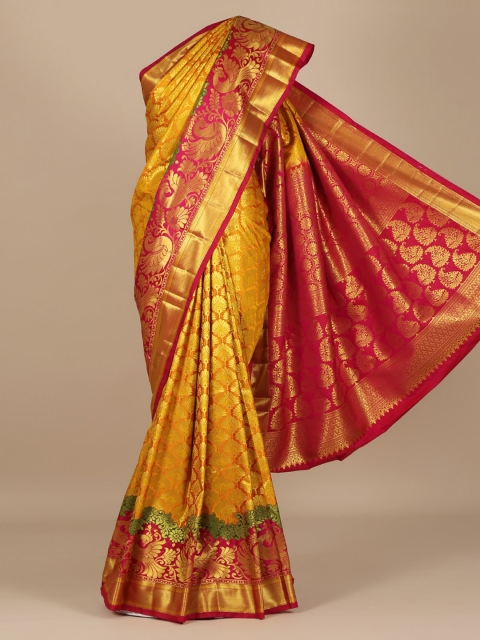 

Pothys Mustard Woven Design Art Silk Saree