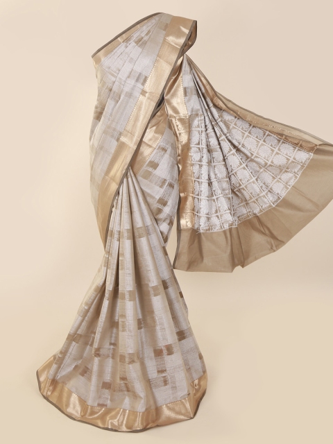 

Pothys Grey Woven Design Cotton Blend Saree