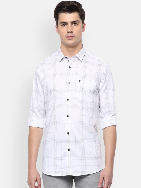 

Van Heusen Sport Men White Slim Fit Checked Casual Shirt