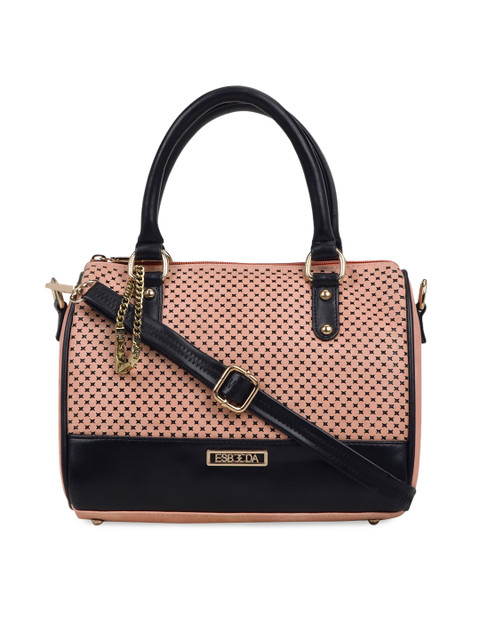 

ESBEDA Pink & Black Printed Handheld Bag