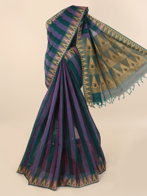 

Pothys Purple Striped Pure Cotton Saree