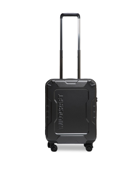 

Wildcraft Black Embossed Hard-Sided Medium Trolley Suitcase