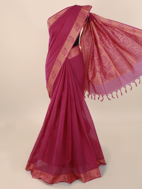 

Pothys Maroon Solid Saree