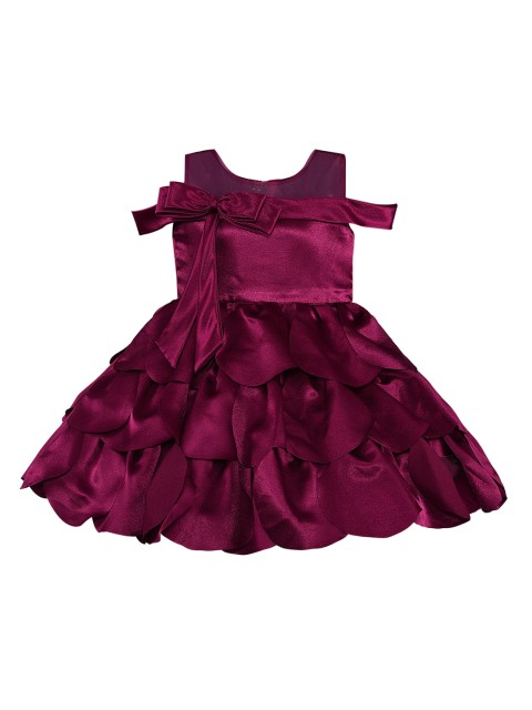 

Wish Karo Girls Purple Solid Fit and Flare Dress