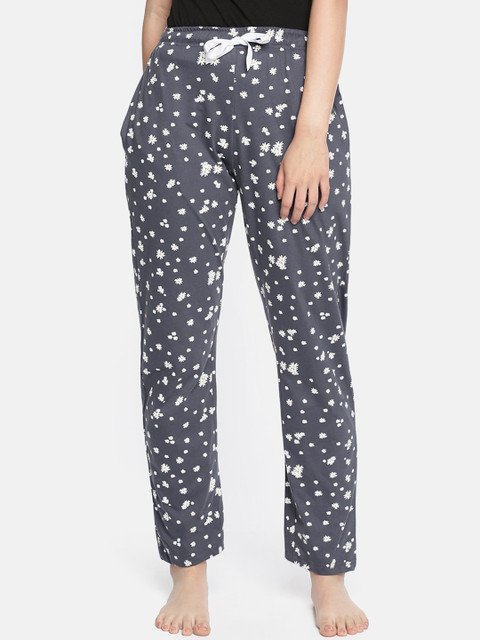 

Dollar Missy Women Grey & White Printed Lounge Pants