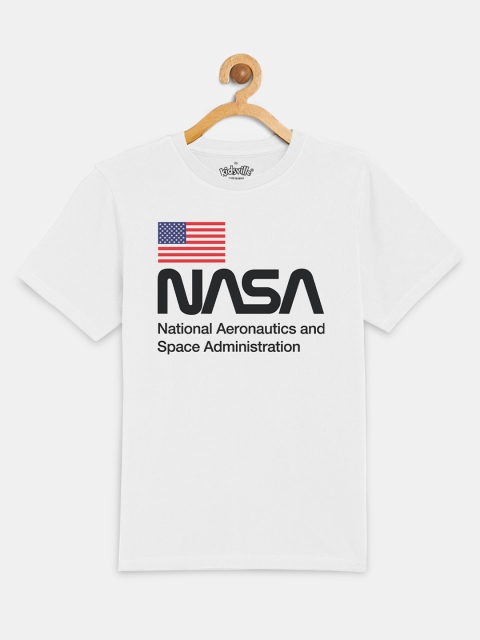 

Kids Ville Nasa Printed White Tshirt for Boys