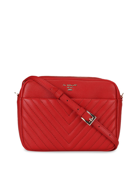 

Da Milano Red Textured Sling Bag