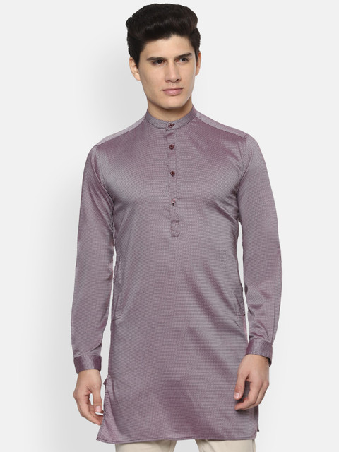 

V Dot Men Purple Slim Fit Solid Casual Shirt