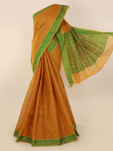 

Pothys Mustard Solid Pure Cotton Saree