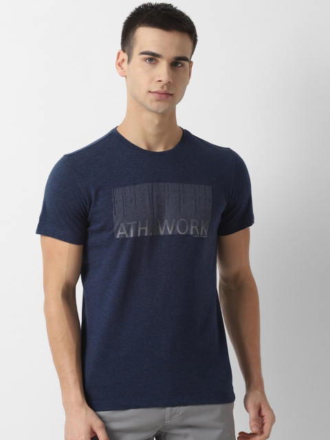 

Louis Philippe Sport Men Navy Blue Printed Round Neck T-shirt