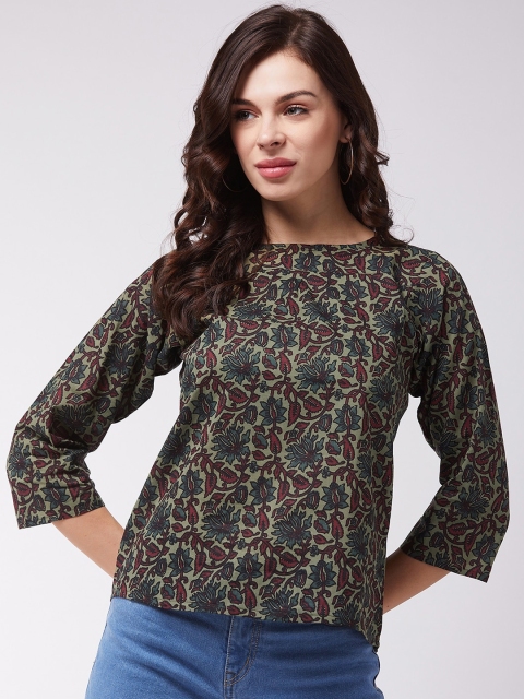 

InWeave Women Green Printed Top