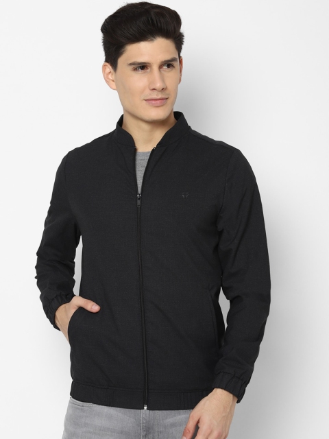 

Allen Solly Men Black Solid Open Front Jacket