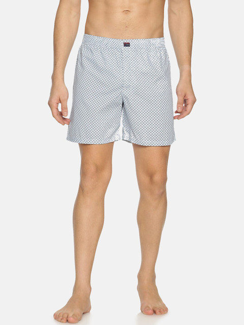 

IVOC Men White & Blue Printed Boxers IOMBS02SC03L35-4302