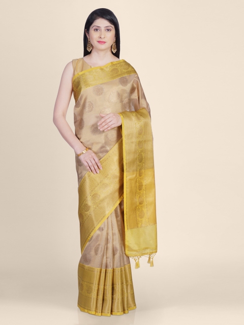 

Kasat Cream-Coloured Tissue Woven Design Kota Saree