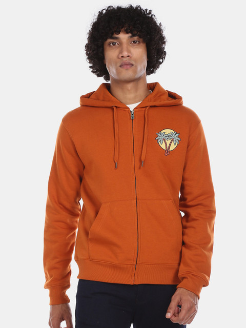 

Aeropostale Men Brown Solid Sweatshirt
