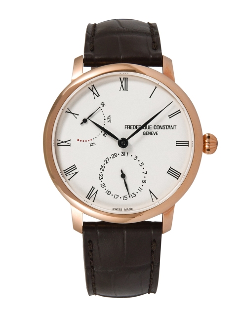 

Frederique Constant Men Silver-Toned & Rose Gold Analogue Watch