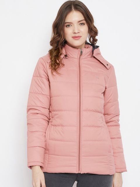 

Okane Women Pink Solid Padded Jacket