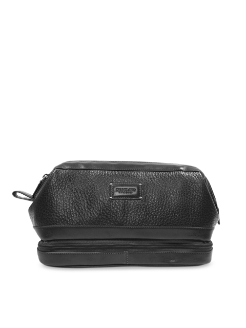 

Da Milano Unisex Black Textured Pouch
