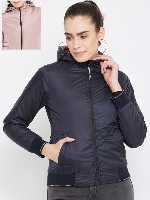 

Okane Women Rose Solid Reversible Bomber