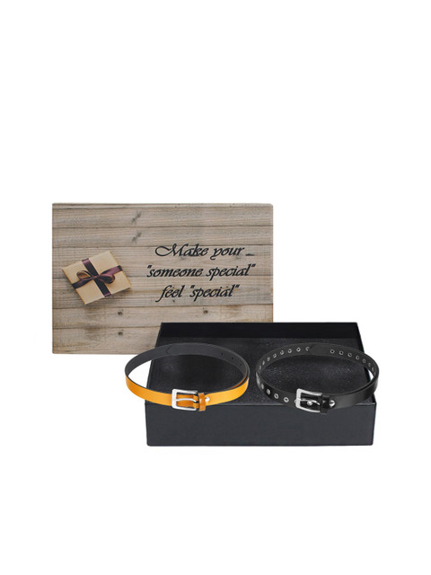 

LONDON FASHION hob Women Set Of 2 Belt Accessory Gift Set, Tan