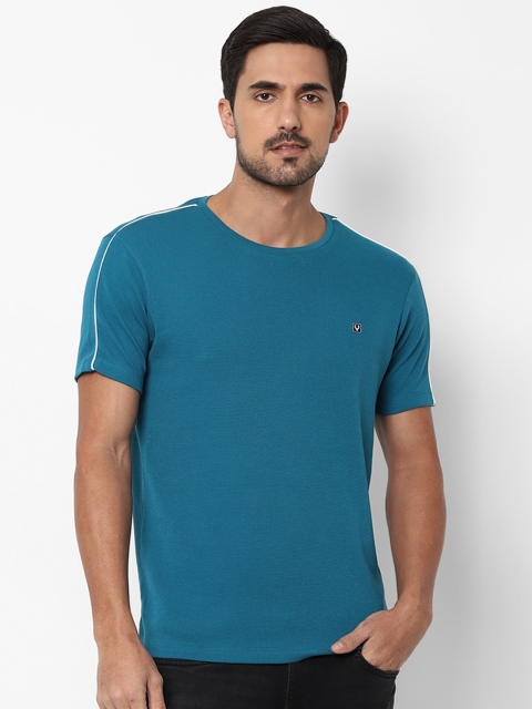 

Solly Jeans Co. Men Blue Solid Round Neck T-shirt