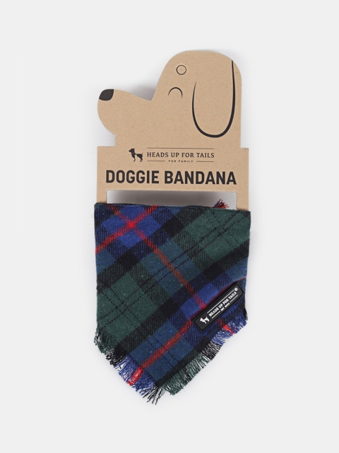 

Heads Up For Tails Green & Black Checked Bandana