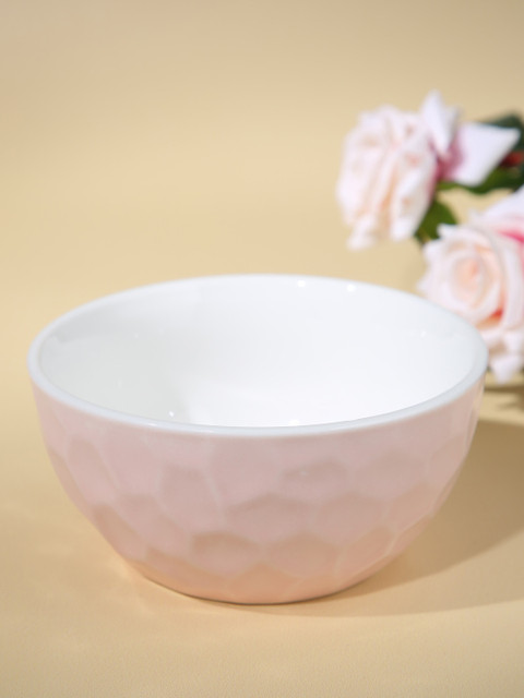 

YOYOSO Pack of 4 Pink Solid Ceramic Bowls Set