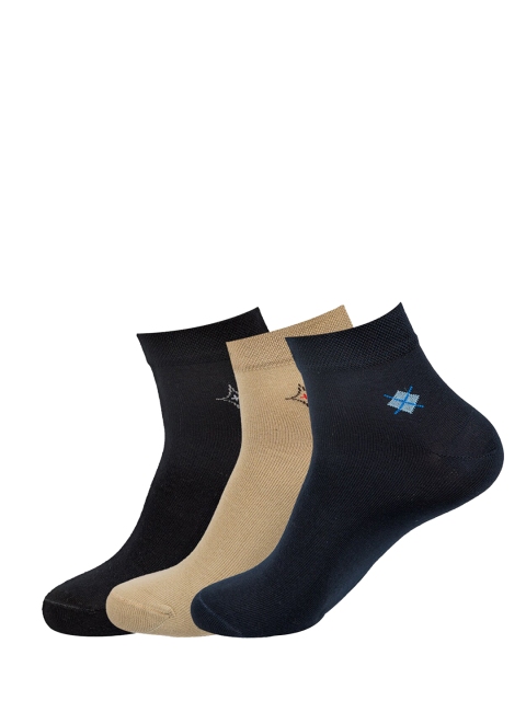 

one8 Select BY VIRAT KOHLI Men Pack Of 3 Assorted Ankle-Length Socks