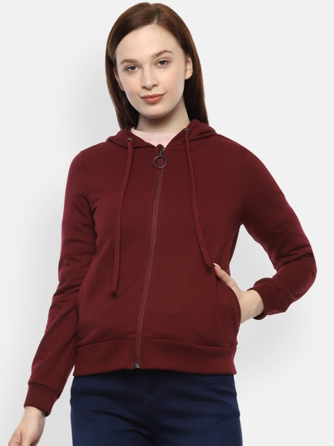 

Van Heusen Woman Maroon Solid Sweatshirt