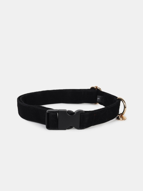 

Heads Up For Tails Black Velvet Dog Collar