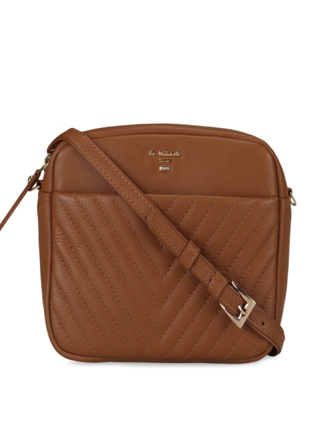 

Da Milano Brown Textured Sling Bag