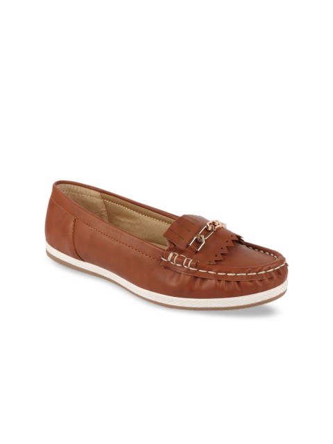 

CALZADO Women Tan Brown Loafers