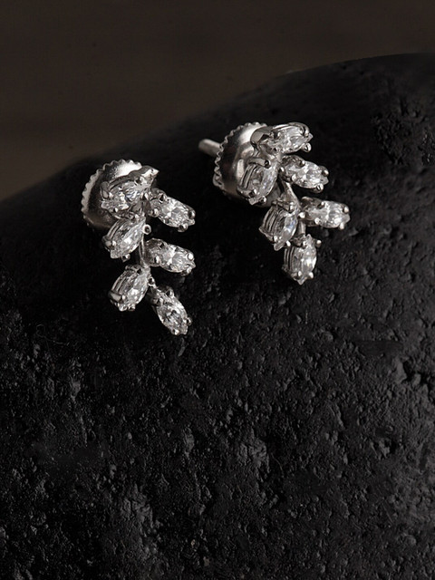 

Clara Silver-Toned Contemporary Studs