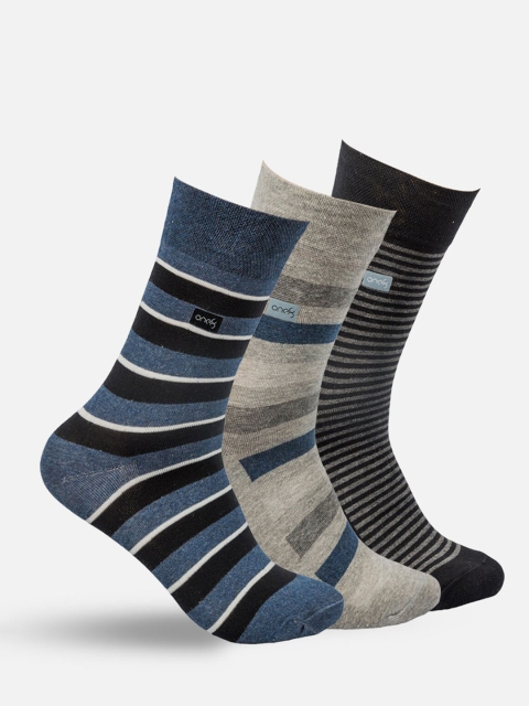 

one8 Select BY VIRAT KOHLI Men Pack Of 3 Assorted Calf-Length Socks