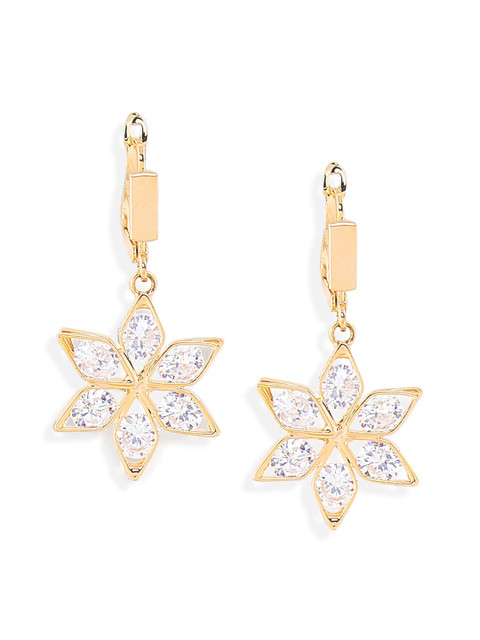 

Foxy Sperks Gold-Toned Contemporary Drop Earrings