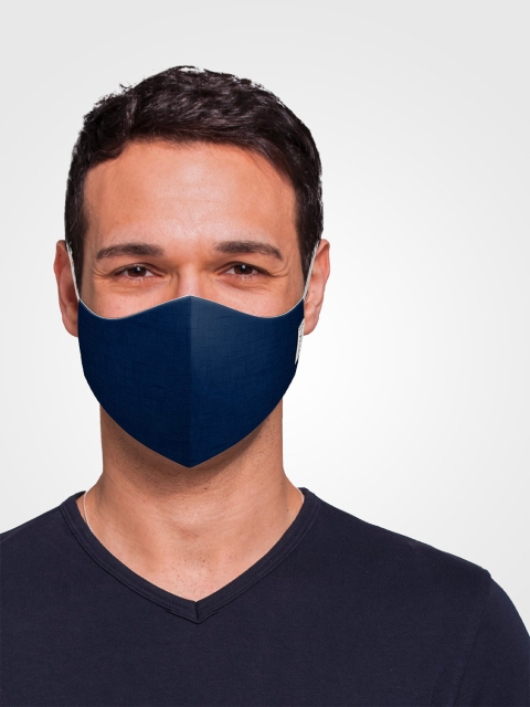 

DDecor Men Blue Solid 3-Ply Protective Outdoor Face Masks