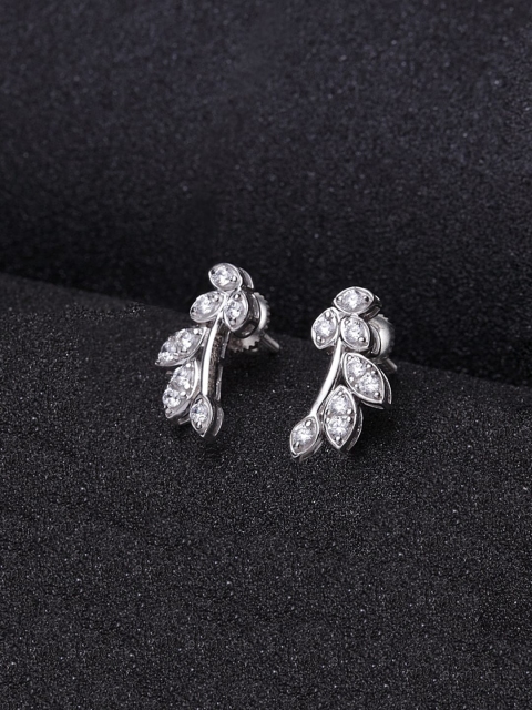 

Clara Silver-Toned Contemporary Studs